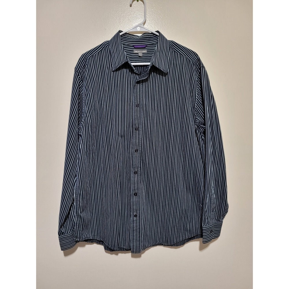 Gap Button Down Shirt Mens XL Blue Striped Long Sleeve Premium